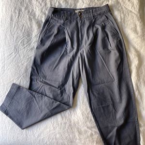 Madewell Pleated Taper Wide-Leg Pants Size 8 in Sunfaded Indigo